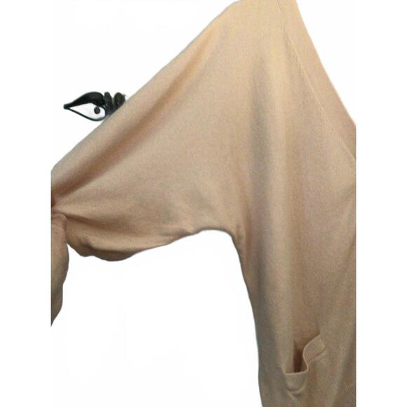 Talbot's Peach/ Pink Short Sleeve Cashmere/wool blend Cardigan XL - Picture 2 of 7